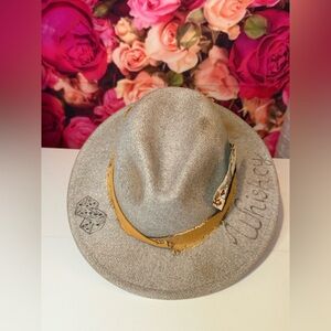 Gray Women's Whiskey Fedora Hat